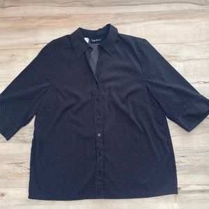 Maggie Barnes Womens Polka Dot Blouse Size 14/16